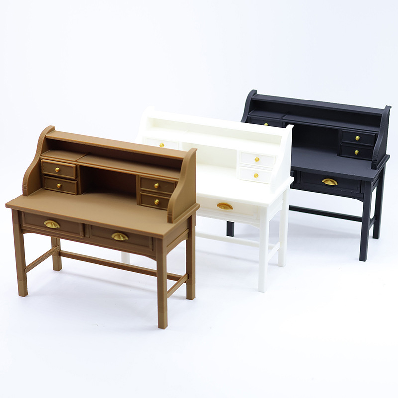 Home Furniture & Hardware Trading - 1/12 Dollhouse Simulated Writing Desk Model