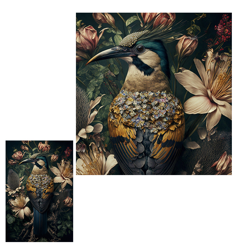 Retro Flower Bird Posters and  - Furniture Paradise & Hardware Ghaziabad Photos recensie en prijs