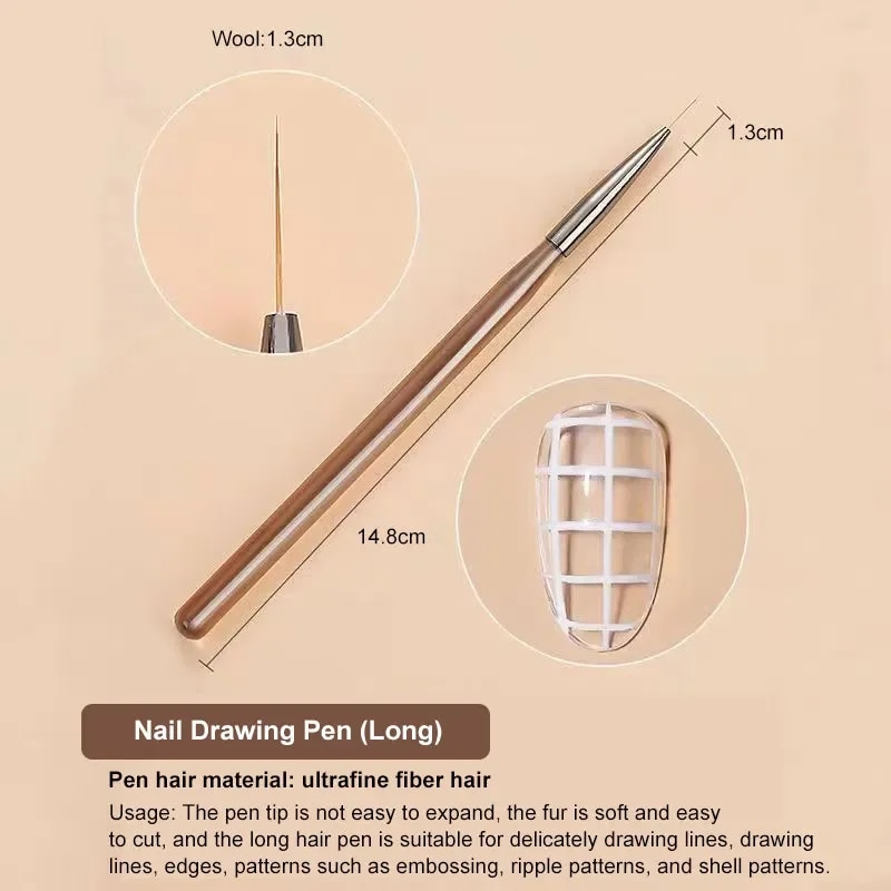 9PCS UV Gel Nail Brush Liner D - Furniture Hardware Nails recensie en prijs