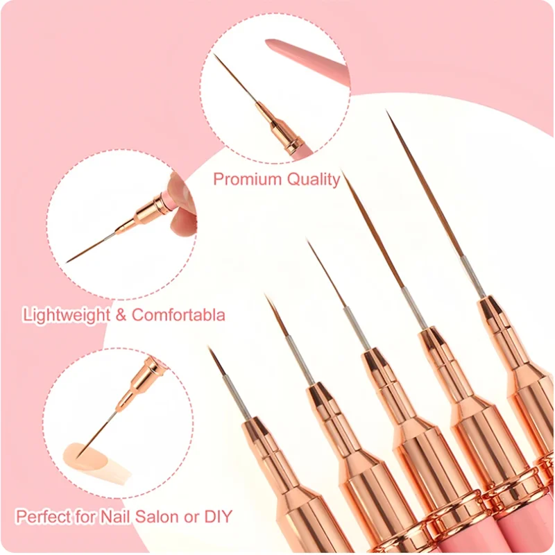 5pc/1set Nail Art Liner Brushe - Furniture Hardware Nails recensie en prijs