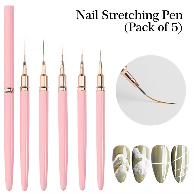 5PCS Nail Art Liner Brush Set  - Furniture Hardware Nails recensie en prijs