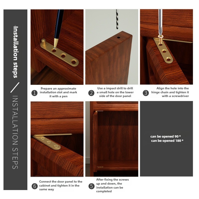 Pivot Hinge Copper 90/180 Degr - Furniture Hardware Brass recensie en prijs