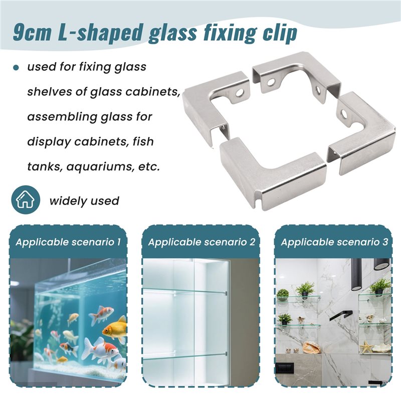 ABUI-4Pcs L Type Glass Fixing  - Furniture Hardware Types recensie en prijs